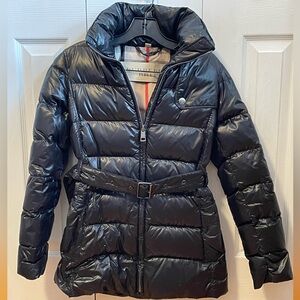 Women's Burberry Brit Puffer Down Coat with Belt *** MUST SEE ***